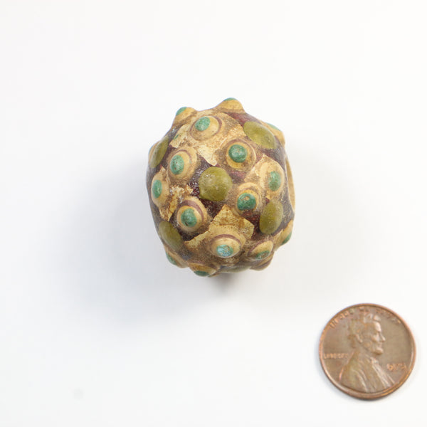 Ancient Chinese Warring States Composite Eye Bead, 27x32mm