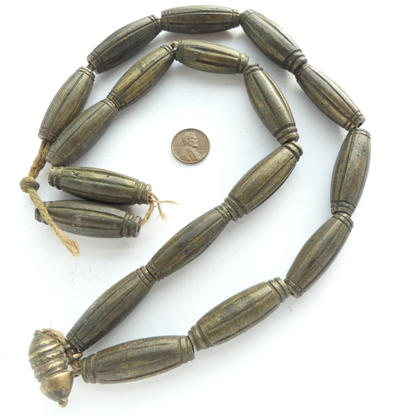 Bronze, Large Heavy Antique Beads from Odisha, India,  Sold Individually