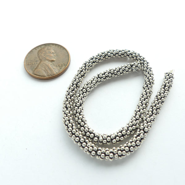 Indian Silver, Basic Single Layer Daisy Spacer 3mm Diameter, Sold in Sets of 8