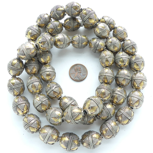 Turkoman Beads, Small Ovals, 19x15mm, Sold Individually