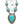 Afghan Necklace/Pendants, Silver with Dyed Turquoise, Largest Pendant 63x79mm