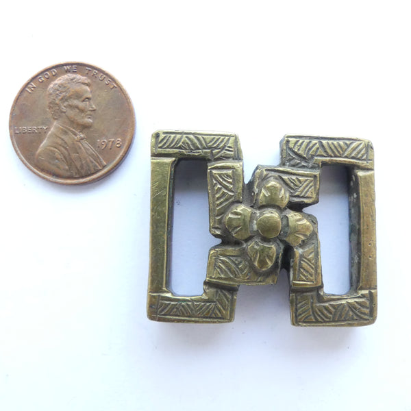 Brass, Belt Buckle? 32x27mm Diameter, Himalayan