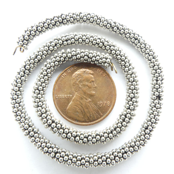 Indian Silver, Daisy Spacers, 3mm Diameter, Sold in Sets of 20