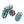 Himalayan Pendant/Spacer, Brass with Natural Turquoise Inlay, 30x16mm, Sold Individually