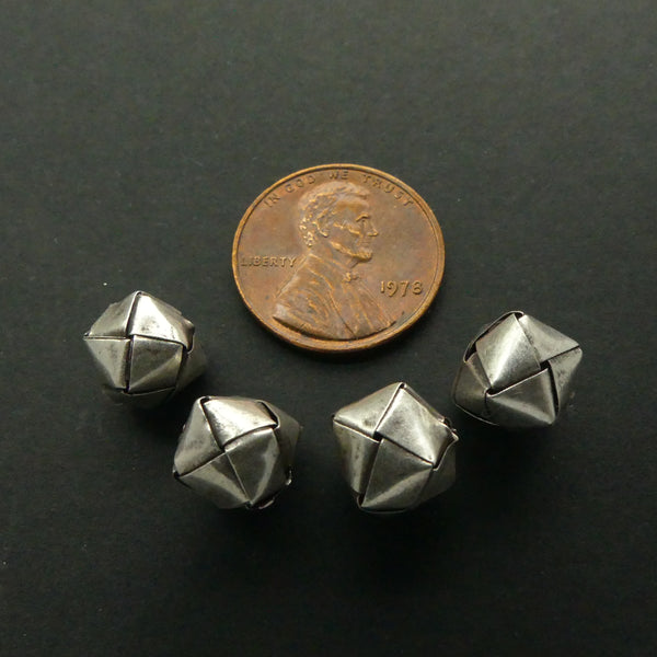 Thai Silver, Origami Beads, Small Cubes 8mm, Sold Individually