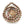 Cloisonne, Vintage Round, Brick Red with Flowers, 6mm, Sold in Sets of 4