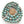 Cloisonne, Vintage Round, Turquoise with Pink Flowers, 6mm, Sold in Sets of 4