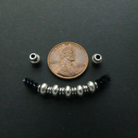 Thai Silver, Smooth Collared Round Beads, 5x5mm. Sold Individually