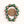 Cloisonne, Vintage Round, Green with Pink Flowers, 8mm Diameter, Sold in Sets of 4