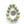 Cloisonne, Vintage Round, 12mm Light Yellow/Beige with Blue Flowers, Sold Individually