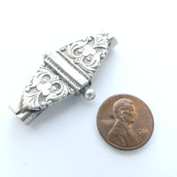 Clasp, Sterling Silver Hinge, Antique Indian for Silver Necklace, 42mm