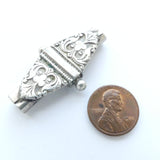 Clasp, Sterling Silver Hinge, Antique Indian for Silver Necklace, 42mm