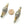 Turkoman, Bicones, Extra Large Granulated & Fire-gilded, 60x18mm, Sold Individually