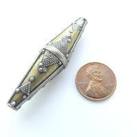 Turkoman, Bicone, Vintage Granulated and Fire-Gilded, 54x14mm, Sold Individually
