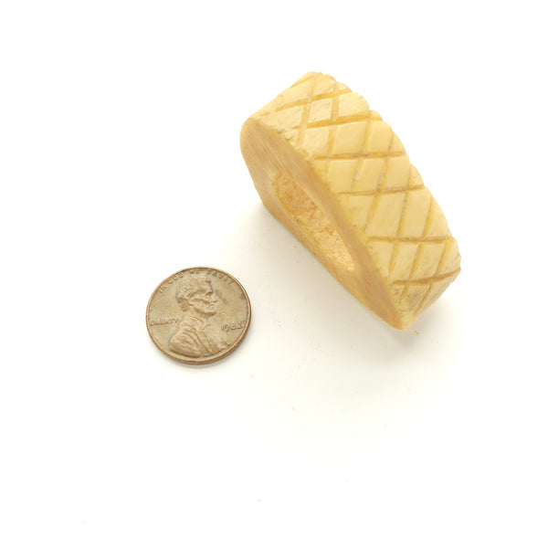 Bone, Large Natural Cross Section of a Bone with Exterior Markings, 15x44mm