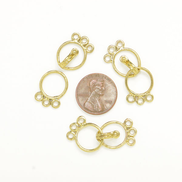 Clasp, Brass, J Hook, Single or Multi-strand, 30mm, Sold Individually