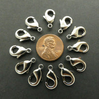 Clasp, Silver Tone Lobster, 15mm without Rings, Sold by the Dozen