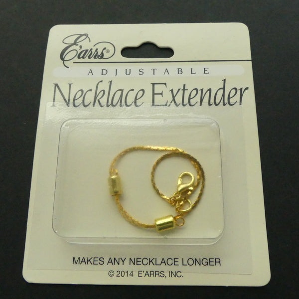 Extender for Necklaces, Gold Tone, Adds 3.5-6 Inches Incrementally, Package of 1