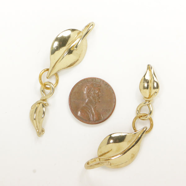 Clasps, Leaf Shapes 50mm Long, Sold Individually