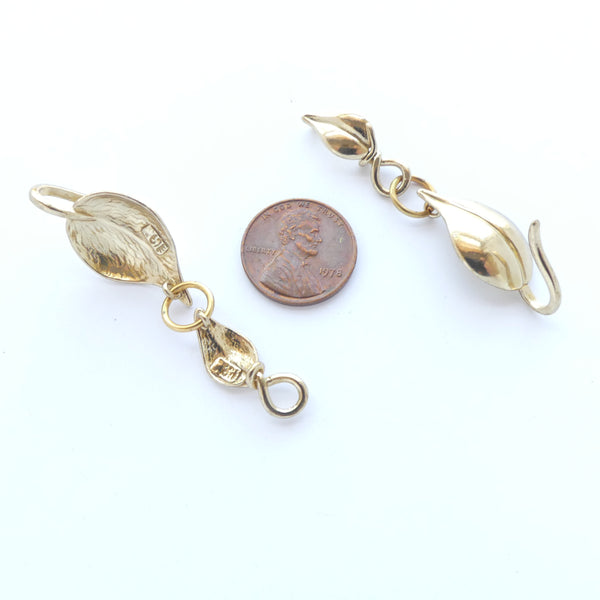 Clasps, Leaf Shapes 50mm Long, Sold Individually