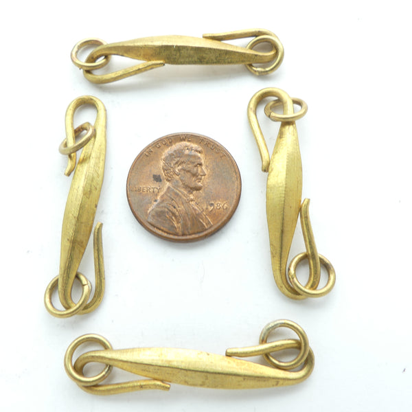 Clasps, Brass S-Hook From Nepal, Large Size 40mm, Sold Individuall