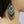 Large Triangle Fringe Earrings, Turquoise, Blue Iris & Silver Seed Beads, 4 inches long