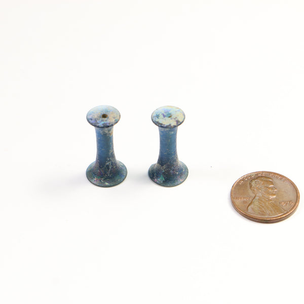 Ancient Chinese Glass Ehr-Tang (Ear Spools) 22x10mm Sold by the Pair