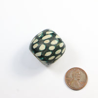 Jatim Bead, Blue with White Spots, 25x27mm