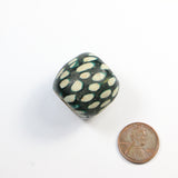 Jatim Bead, Blue with White Spots, 25x27mm