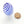 Contempo Murano Hollow Glass Beads, Oval Spiral Blue & Clear, 36x26mm