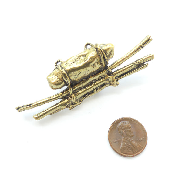 Bronze, Nancy J. Young Cast Pendant, 3.25 inches wide by 1 inch Tall