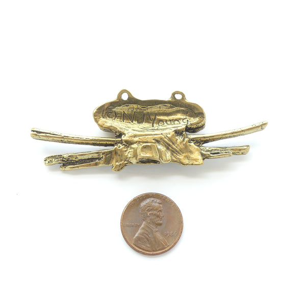 Bronze, Nancy J. Young Cast Pendant, 3.25 inches wide by 1 inch Tall