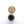Chevrons, Contemporary American Red, White & Black Beads 18x14mm, Set of 2
