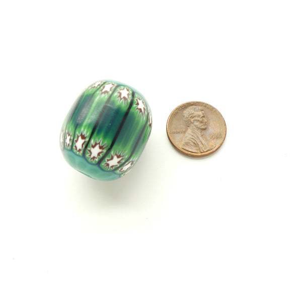 Chevron, Contemporary American, Green, Unique Design, 27x23mm