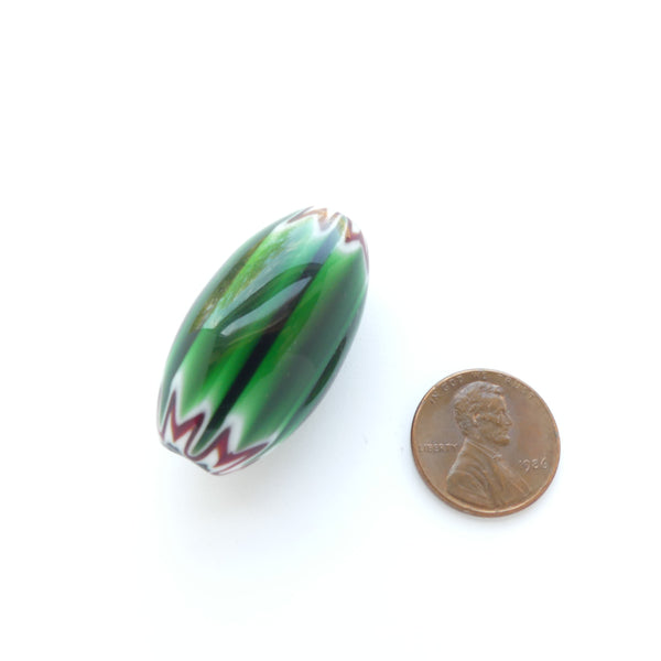 Chevron, Contemporary American, Green 37x17