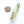 Long Creamy White Cylinder Bead 50x11m with Spreading Turquoise and Gold Glass Threads