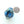 Tom Boylan Bead, Rare Small Blue on Blue Eye Bead, 27x20mm