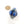 Tom Boylan Bead, Rare Small Blue on Blue Eye Bead, 27x20mm