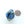 Tom Boylan Bead, Rare Small Blue on Blue Eye Bead, 27x20mm
