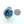 Tom Boylan Bead, Rare Small Blue on Blue Eye Bead, 27x20mm