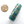 Don Jay Schneider, Teal Cylinder Bead with Mosaics, 38x15mm