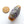 Contemporary Glass Bead, Artist Unknown, Turquoise & Lavender on Amber, 37x18mm