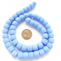 Matte Glass, Cornflower Blue, Short Barrells, 8x10mm on 16-inch Stands