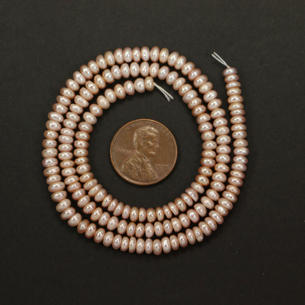 Pearls, Pink, Button Shape