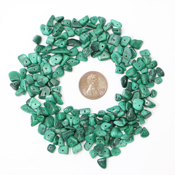 Malachite Chips, Loose, Average 3x5mm In Various Shapes