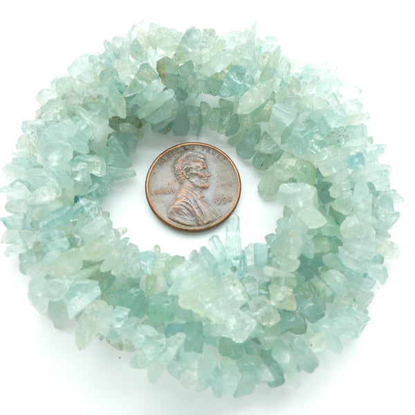 Aventurine, Chips, Green, 6mm on 34-inch Strands