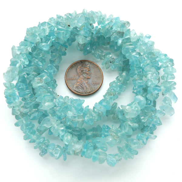 Apatite Chips, 8mm on 36-inch Strand