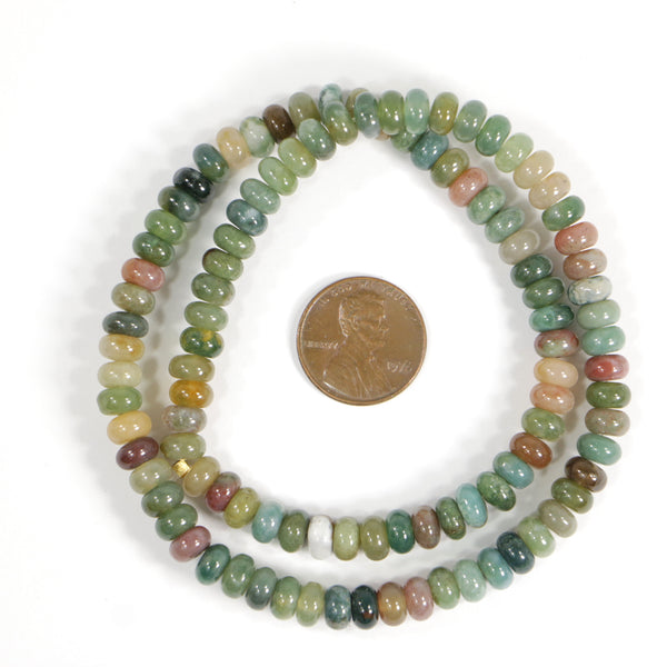 Fancy Jasper, Rondelles, 4x6mm on 16-inch Strand