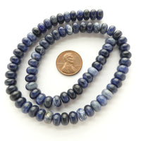 Lapis Lazuli, Rondelles 4x8mm on 15.5-inch Strands