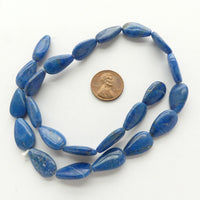 Lapis Lazuli, Teardrops, Flat 16x10mm on 16-inch Strand